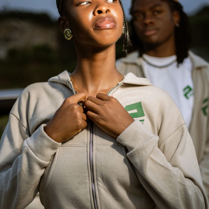 Phenz Full-Zip Cropped Hoodie