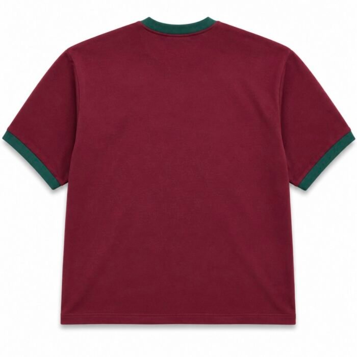 Essential Boxy Ringer Tee – Burgundy
